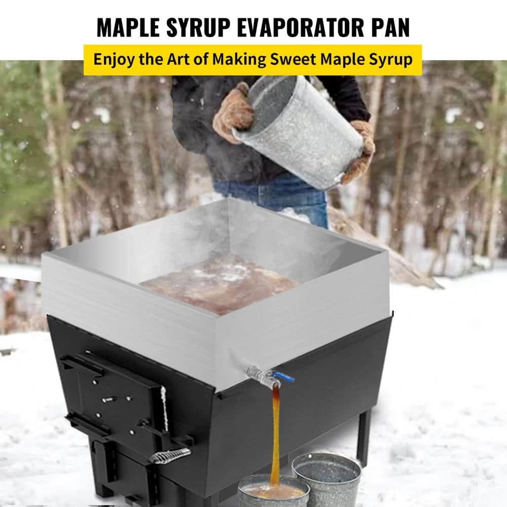 24 in. x 24 in. x 7 in. Maple Syrup Evaporator Pan 304-Stainless Steel Maple Syrup Cooker for Boiling Maple Syrup by VEVOR - Image 2