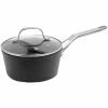 The Rock 2 qt. Aluminum Nonstick Sauce Pot in Black Speckle with Glass Lid by Starfrit