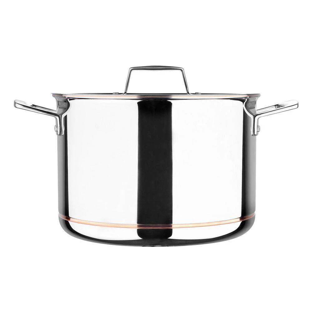 5CX 8 qt. Stainless Steel 5-Ply Copper Core Stock Pot with Lid by MasterPRO - Image 3