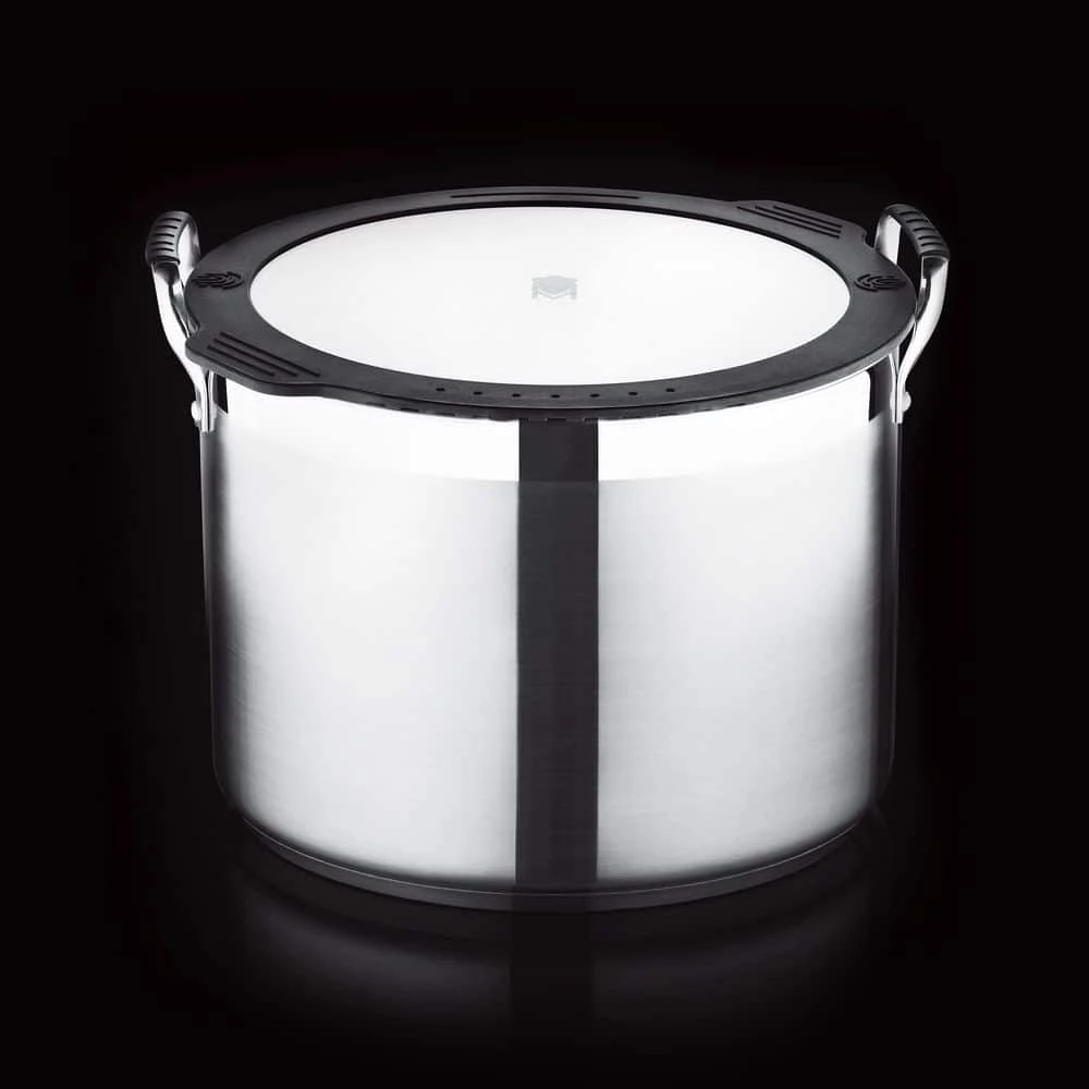 Nesting Stainless Steel Collection 13.2 qt. Covered Stock Pot by MasterPRO - Image 2