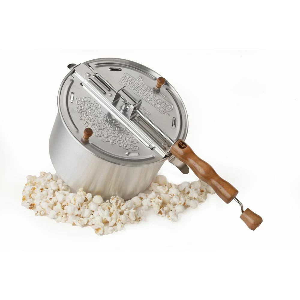 6 qt. Aluminum Stovetop Popcorn Popper with 3-Popping Kits and 5pc Bucket Set by Whirley-Pop - Image 2