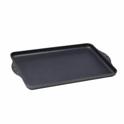 Classic Series 17 in. Cast Aluminum Nonstick Double Burner Griddle in Gray by Swiss Diamond