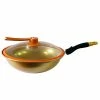 12.6 in. Ceramic Non-Stick Golden Wok by Tayama