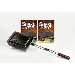 1-Piece Black Outdoor Popcorn Popper by Traditional Shake & Pop