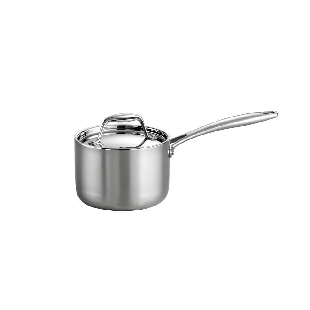 Gourmet Tri-Ply Clad 1.5 qt. Stainless Steel Sauce Pan with Lid by Tramontina