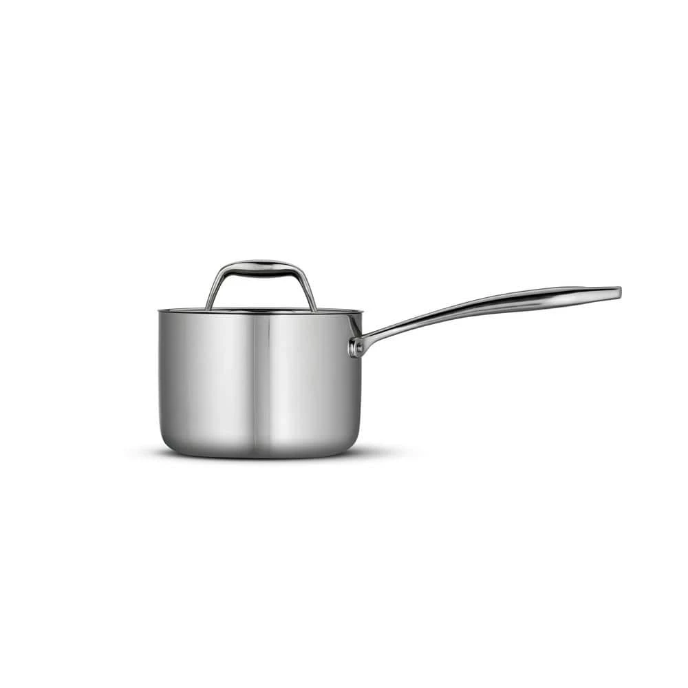 Gourmet Tri-Ply Clad 1.5 qt. Stainless Steel Sauce Pan with Lid by Tramontina - Image 2