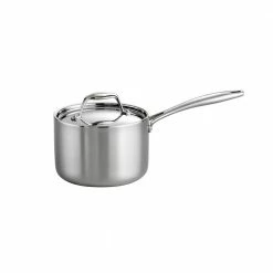 Gourmet Tri-Ply Clad 2 qt. Stainless Steel Sauce Pan with Lid by Tramontina