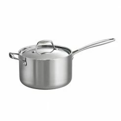 Gourmet 4 Qt. Tri-Ply Clad Saucepan with Lid by Tramontina