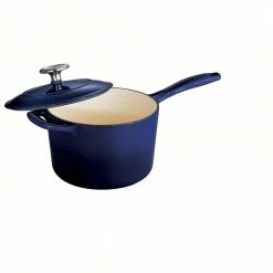 Gourmet 2.5 qt. Enameled Cast Iron Sauce Pan in Gradated Cobalt with Lid by Tramontina