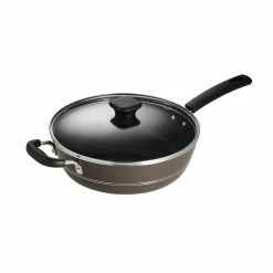 Sicilia 4.5 qt. Aluminum Nonstick Covered Saute Pan in Hazelnut by Tramontina