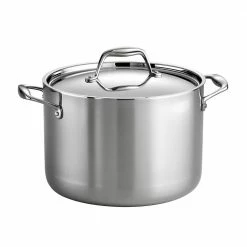 Gourmet Tri-Ply Clad 8 qt. Stainless Steel Stock Pot with Lid by Tramontina