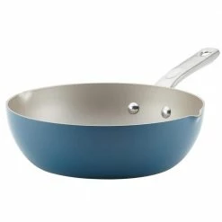 Home Collection 9.75 in. Aluminum Nonstick Skillet in Twilight Teal with Pour Spout by Ayesha Curry