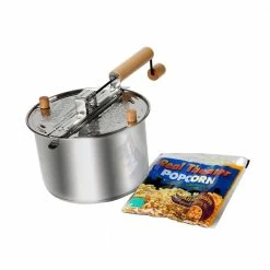 Stainless Steel Popcorn Popper Set by Whirley Pop