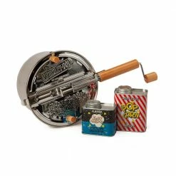 6 qt. Stainless Steel Stovetop Popcorn Popper with Nostalgic Popping Gift Set by Whirley Pop