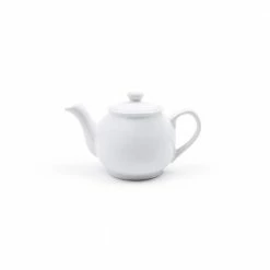 White Earthenware Teapot, Ceramic, 10 Cups by Fox Run